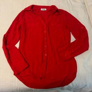 Express Red Button Down